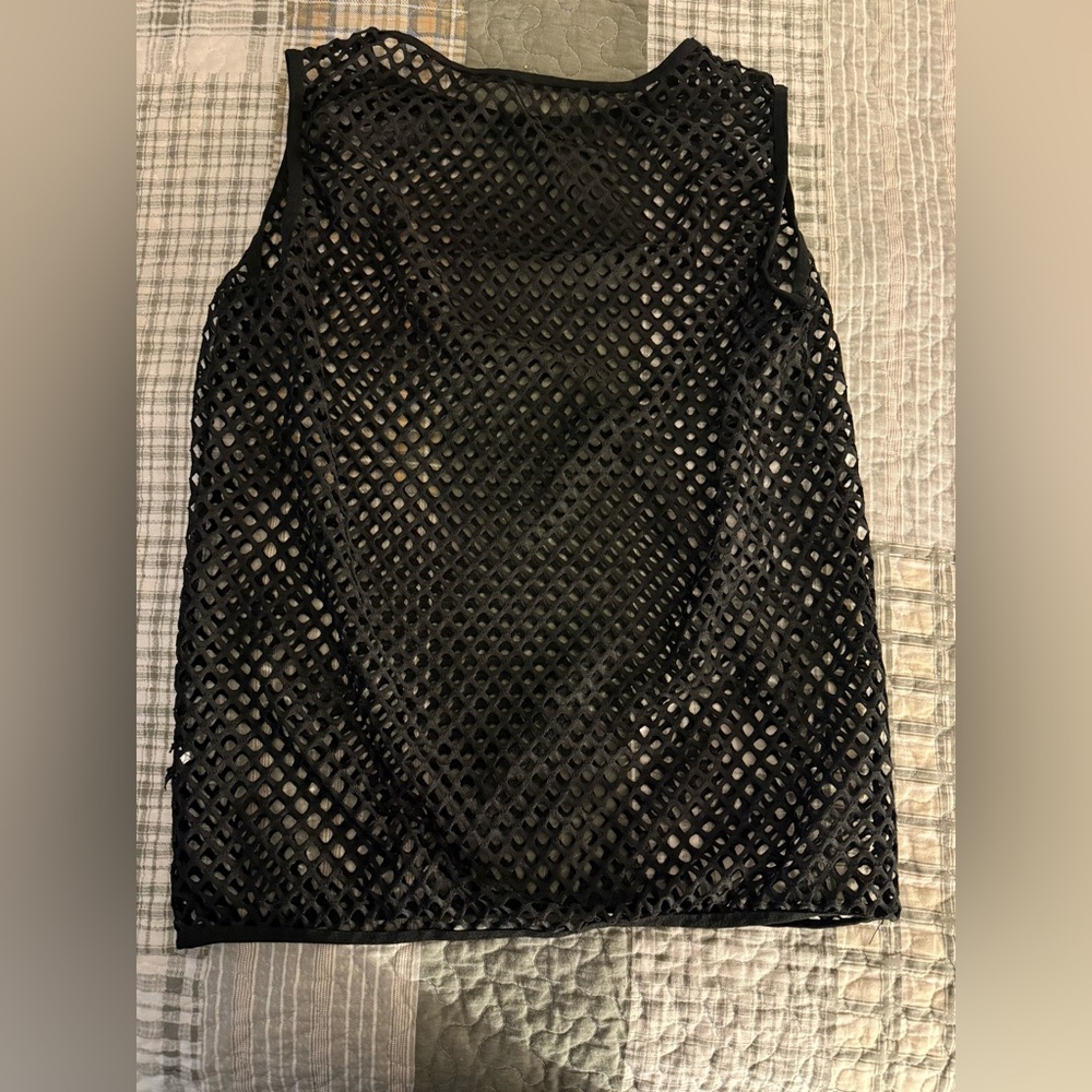 Mens Sexy Mesh Tank Top See Through Fishnet Sleeveless Tank Shirt
